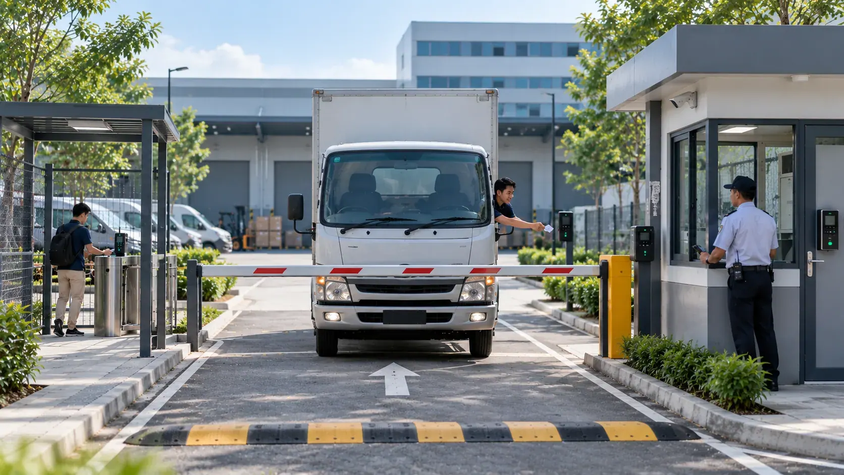 Goods entrance at a commercial and industrial premises
